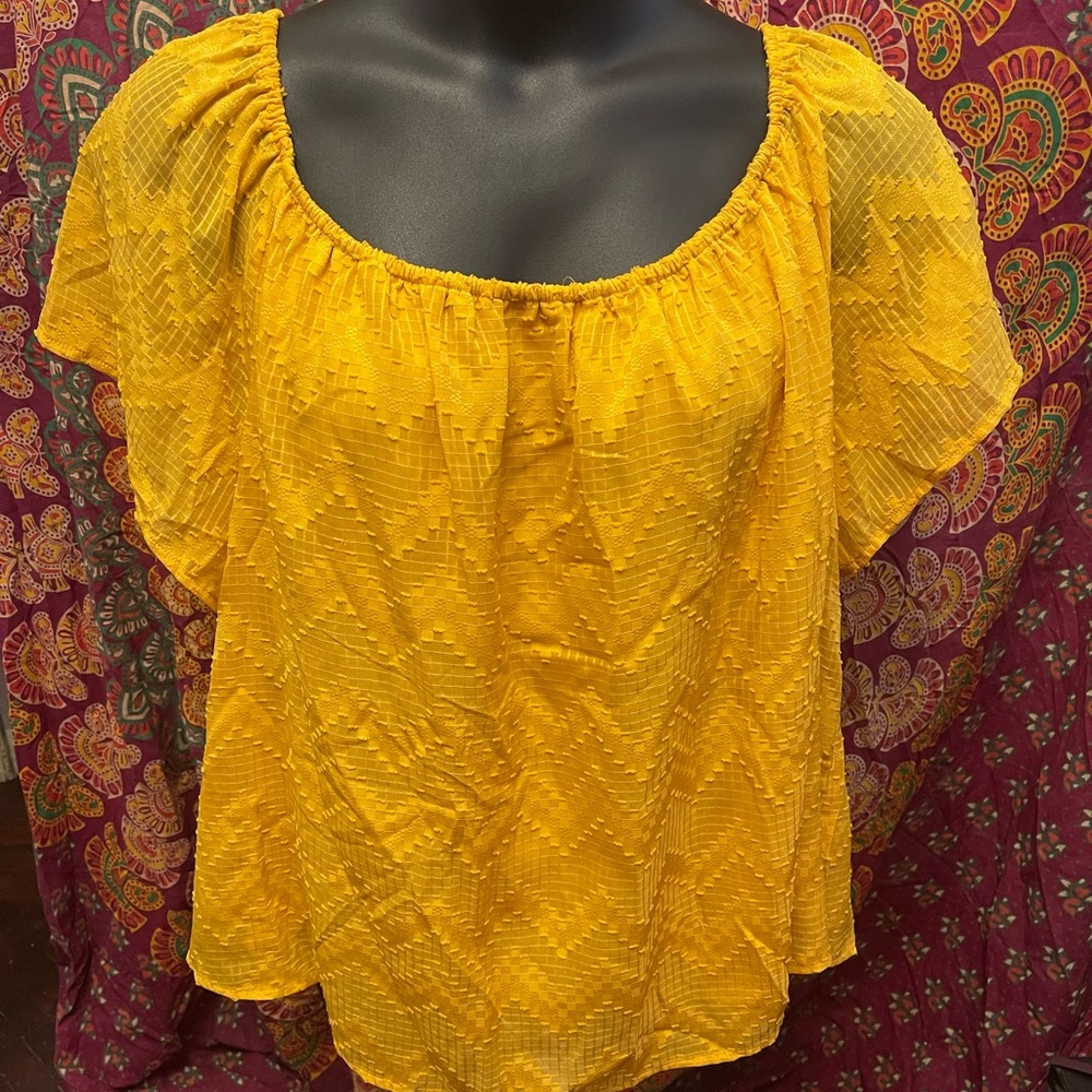 Plus size off the shoulder top